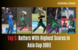 Top 5 batters with highest scores in Asia Cup ODI